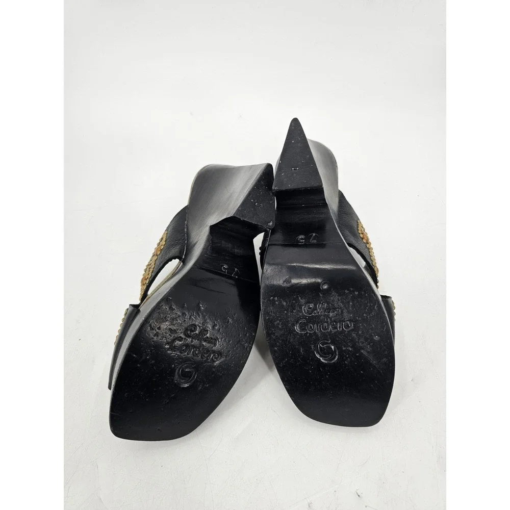 Calleen Cordero Studded Leather Hand Carved 4